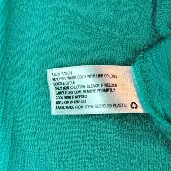 NWT Mossimo Tank Top XS Teal / Jade Green Braided Straps Rayon Boho - Picture 11 of 13